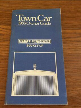 1983 Ford Town Car Owner's Manual